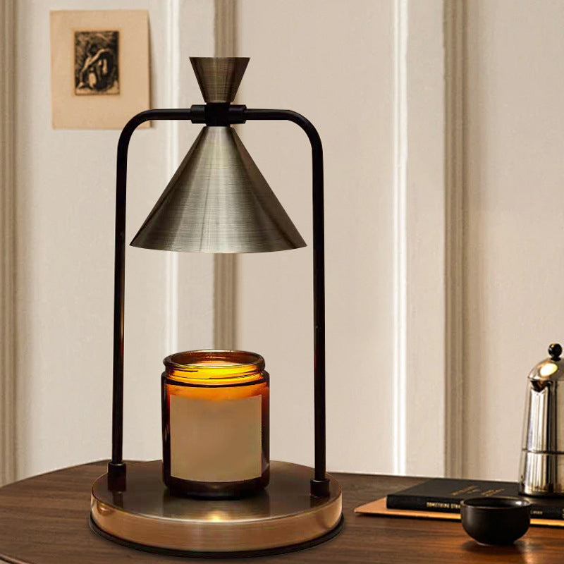 Iron Cone Steel Melting Table Lamp