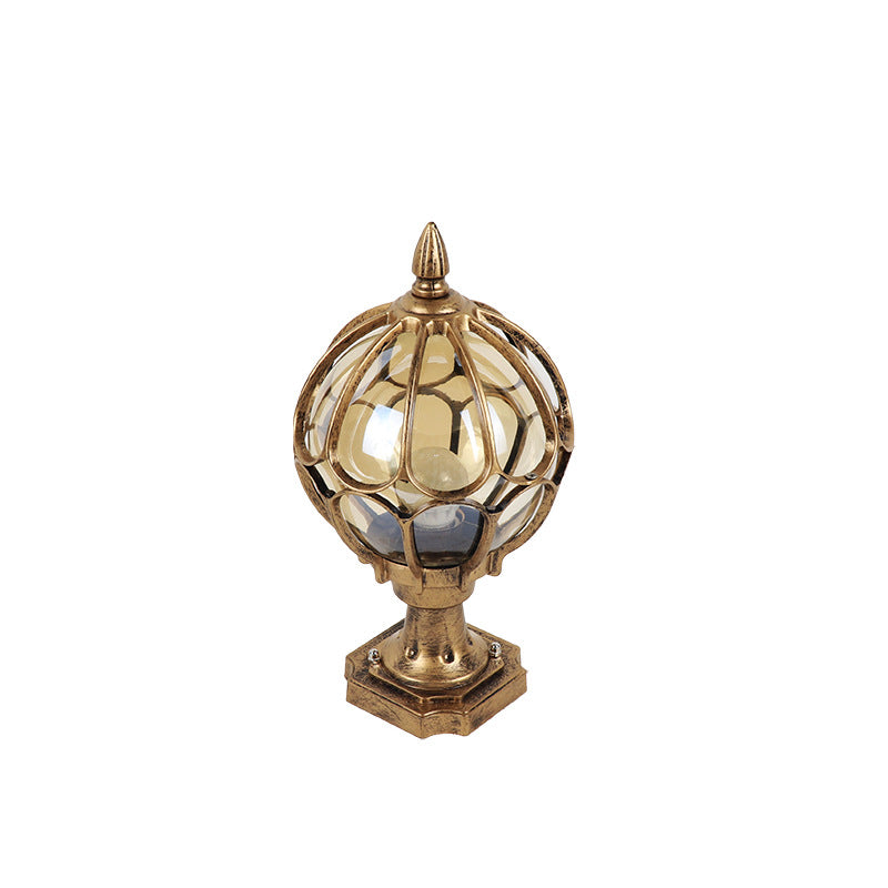 Round Aluminum Glass Garden Outdoor Light