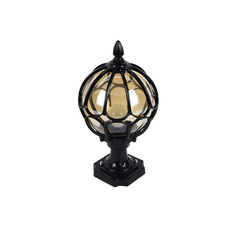 Round Aluminum Glass Garden Outdoor Light