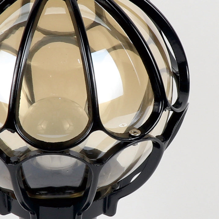 Round Aluminum Glass Garden Outdoor Light