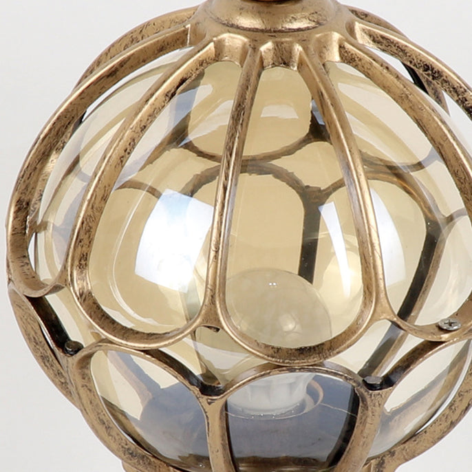Round Aluminum Glass Garden Outdoor Light
