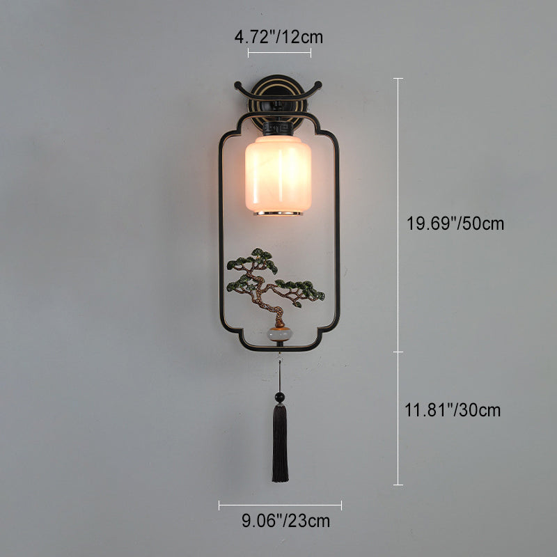 Welcoming Pine Sika Deer Wall Lamp