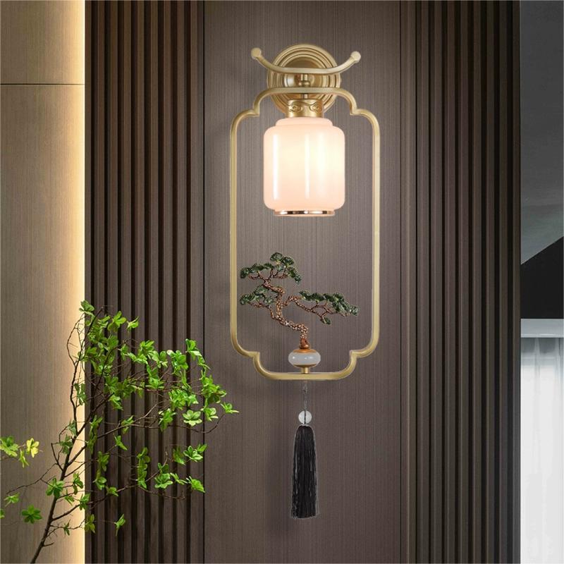 Welcoming Pine Sika Deer Wall Lamp