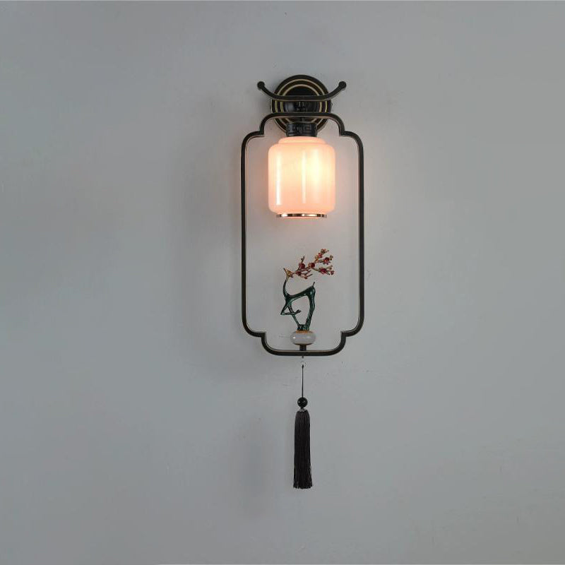 Welcoming Pine Sika Deer Wall Lamp