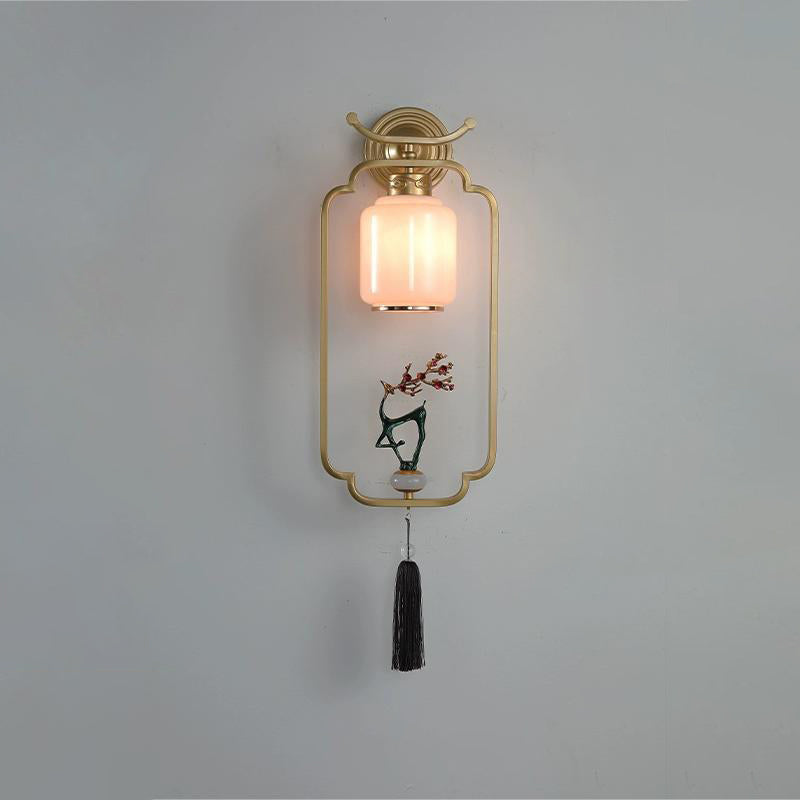 Welcoming Pine Sika Deer Wall Lamp