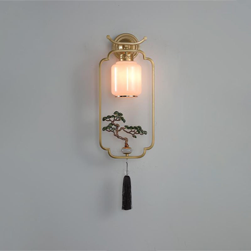 Welcoming Pine Sika Deer Wall Lamp