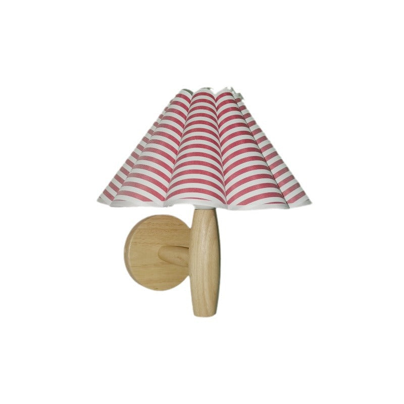 Umbrella Shape Fabric Lampshade Wall Lamp