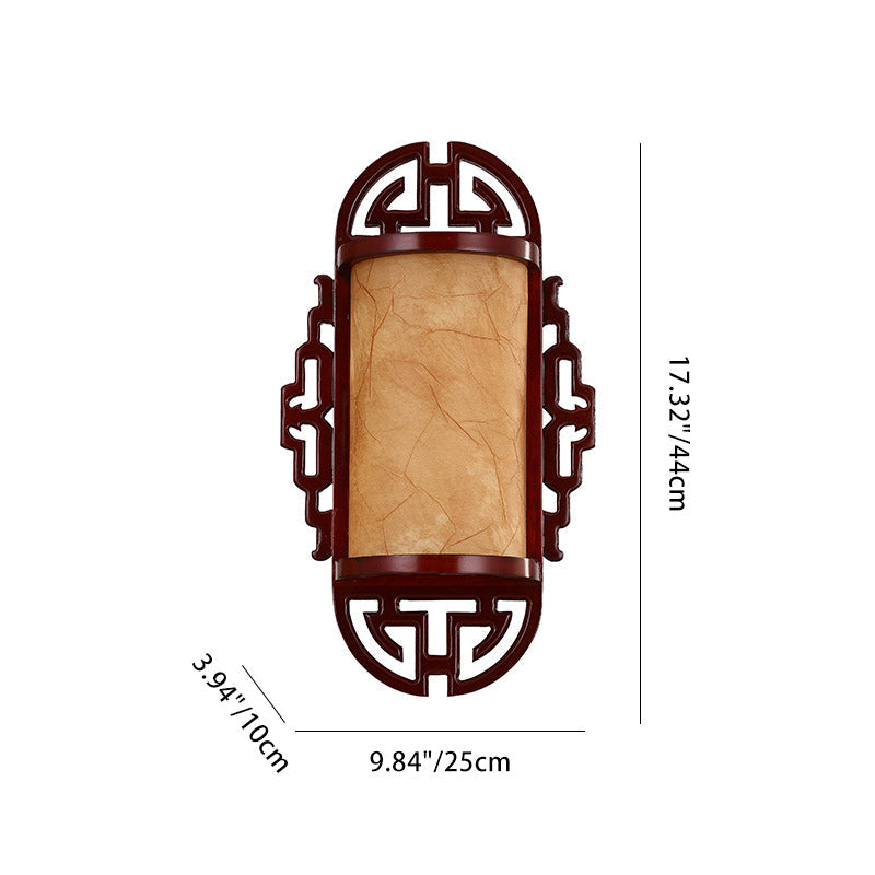Cylinder Imitation Sheepskin Lampshade Wall Lamp