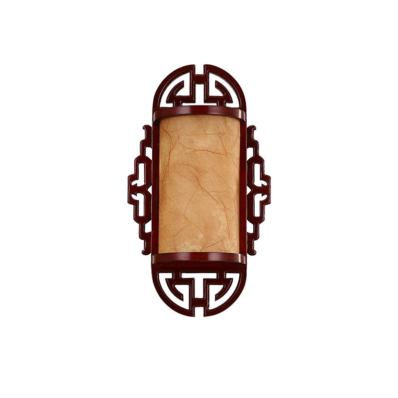 Cylinder Imitation Sheepskin Lampshade Wall Lamp