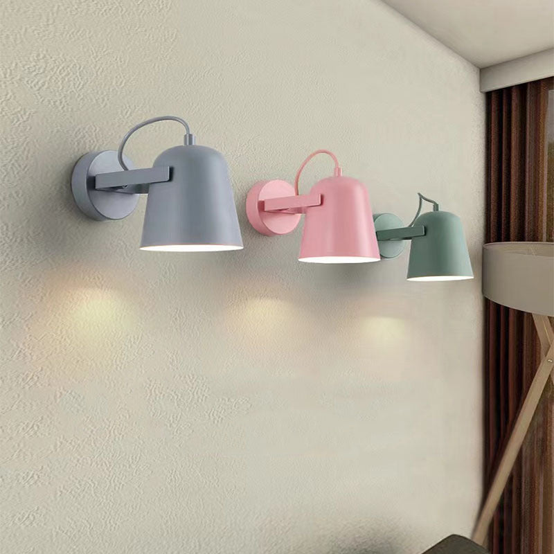 Macarons Rotatable Iron Lampshade Wall Lamp