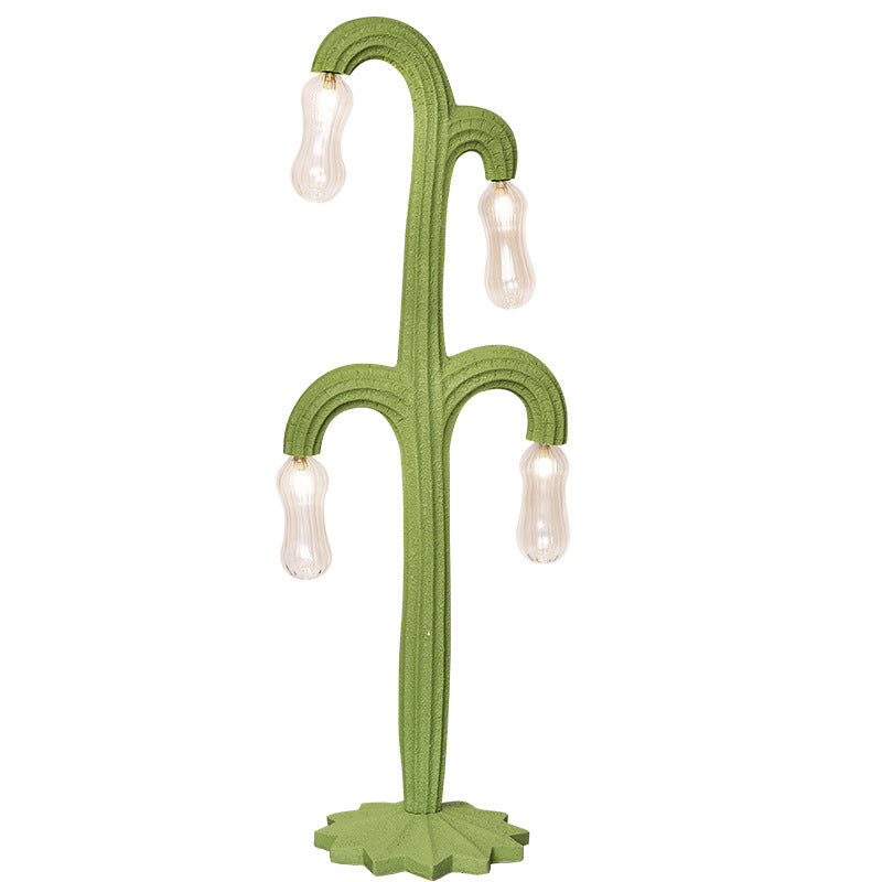 Cactus Resin Glass Living 4-Light Floor Lamp