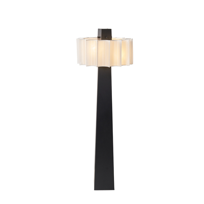 Traditional Japanese Fabric Lampshade 4-Light Floor Lamp