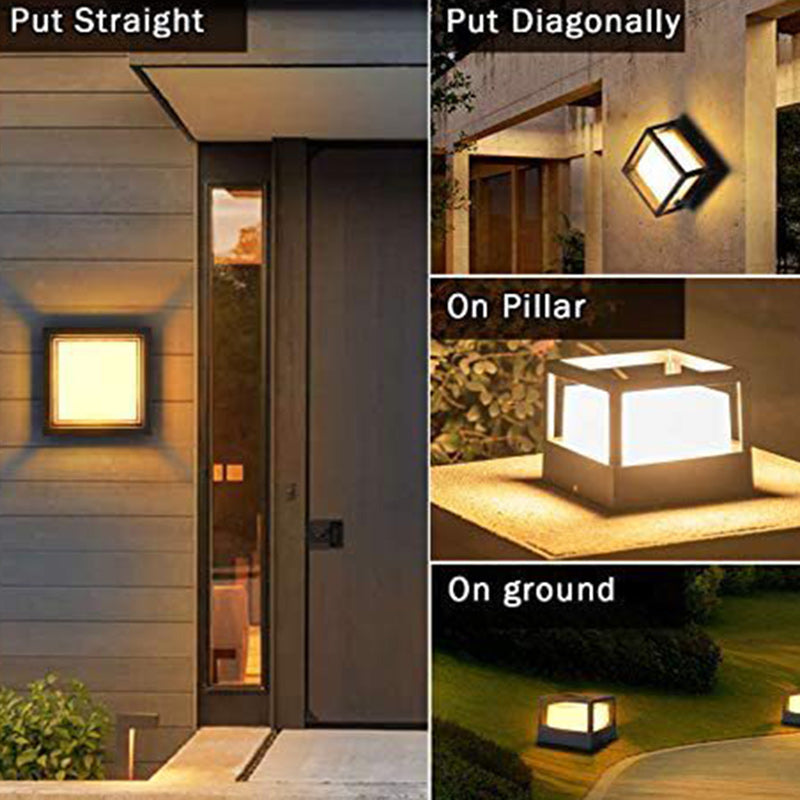 Square Cube Aluminum Acrylic Wall Lamp
