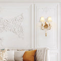 Phoenix Full Copper Fabric 2-Light Wall Lamp