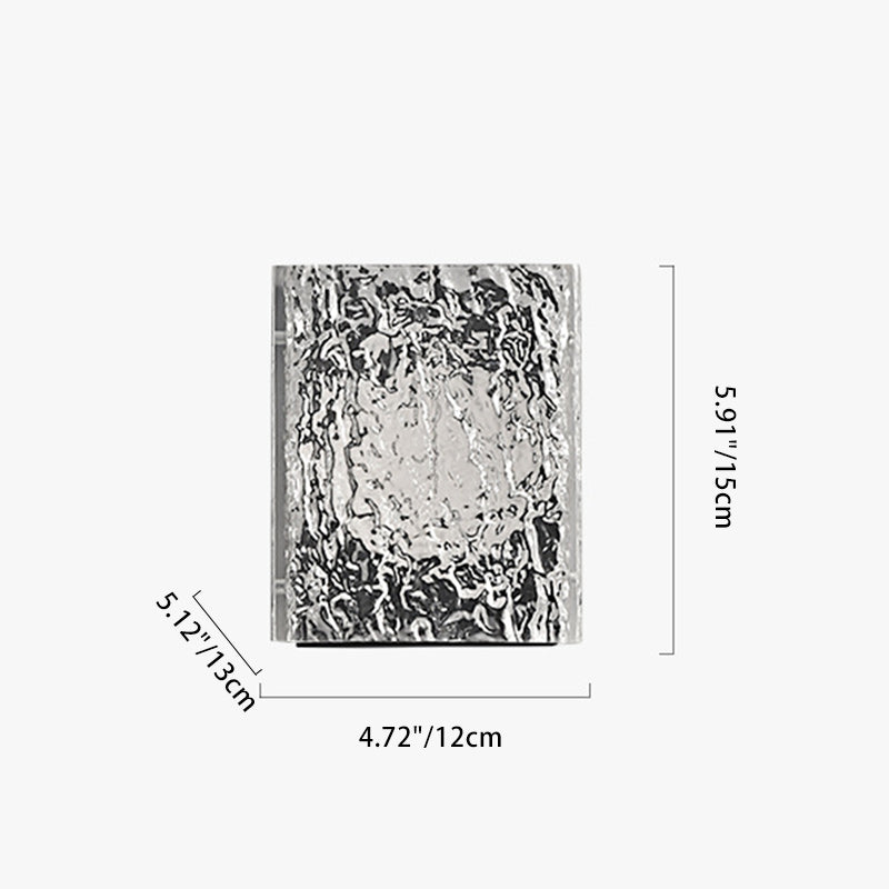 Square Aluminum Acrylic Transparent Wall Lamp