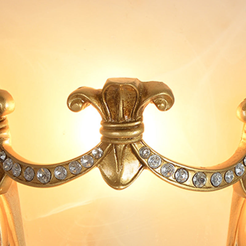 Resin Carving Pattern Glass Wall Lamp