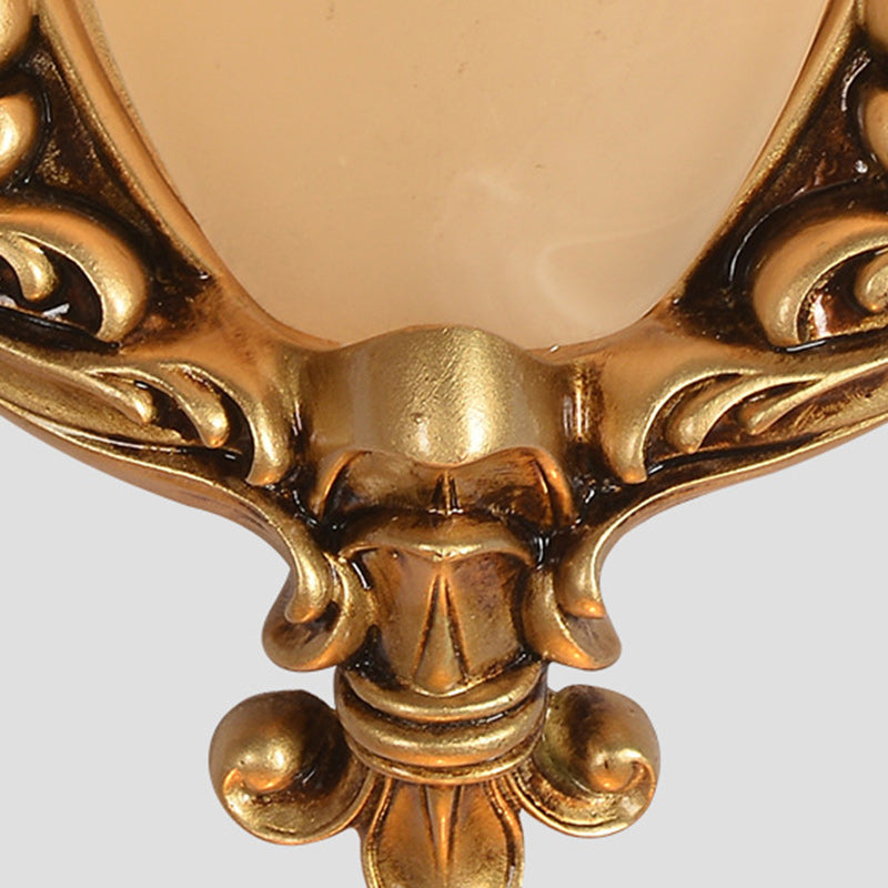 Resin Carving Pattern Glass Wall Lamp