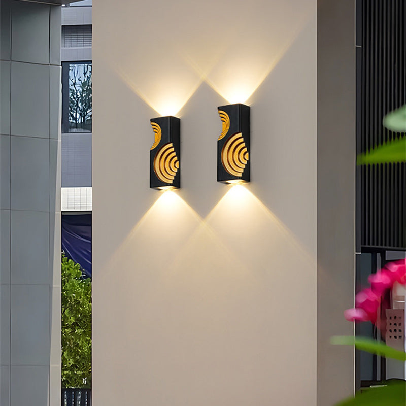 Rectangle Cube Aluminum Patios Outdoor Light