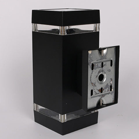 Rectangle Cube Aluminum Glass 2-Light Outdoor Light
