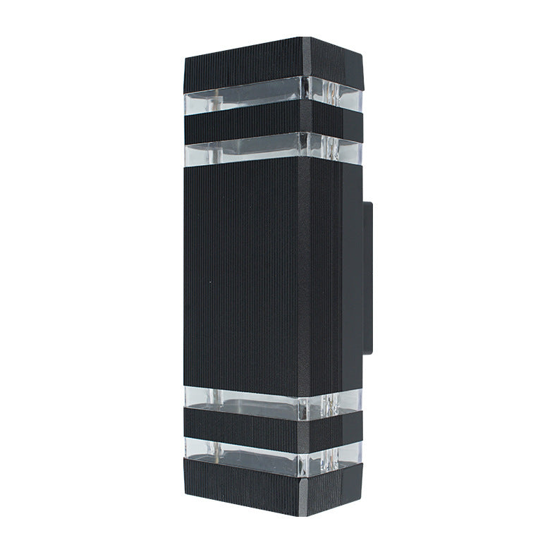 Rectangle Cube Aluminum Glass 2-Light Outdoor Light