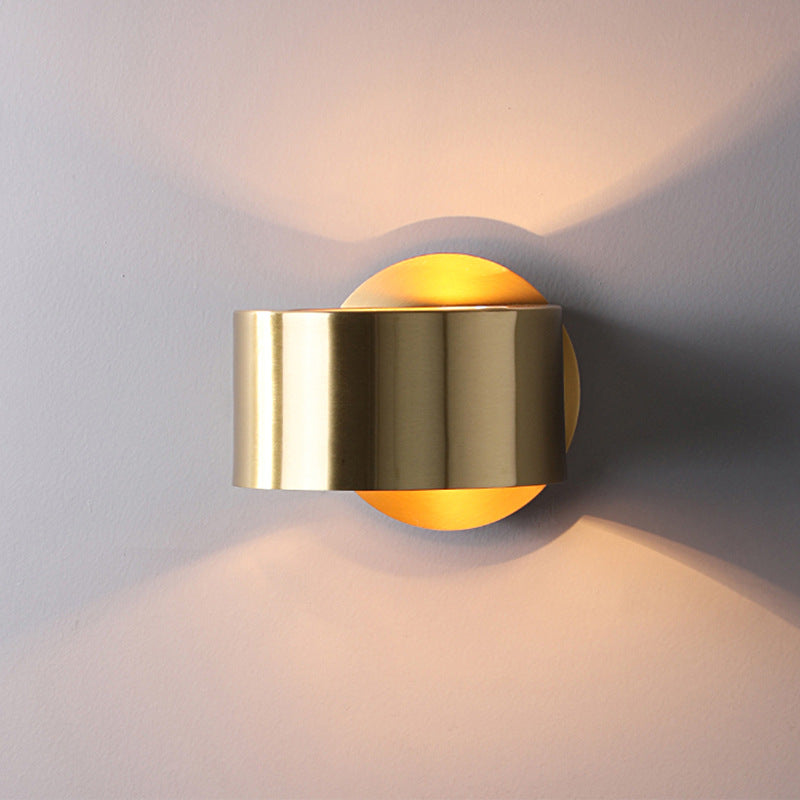 Round Rotatable Full Copper Wall Lamp