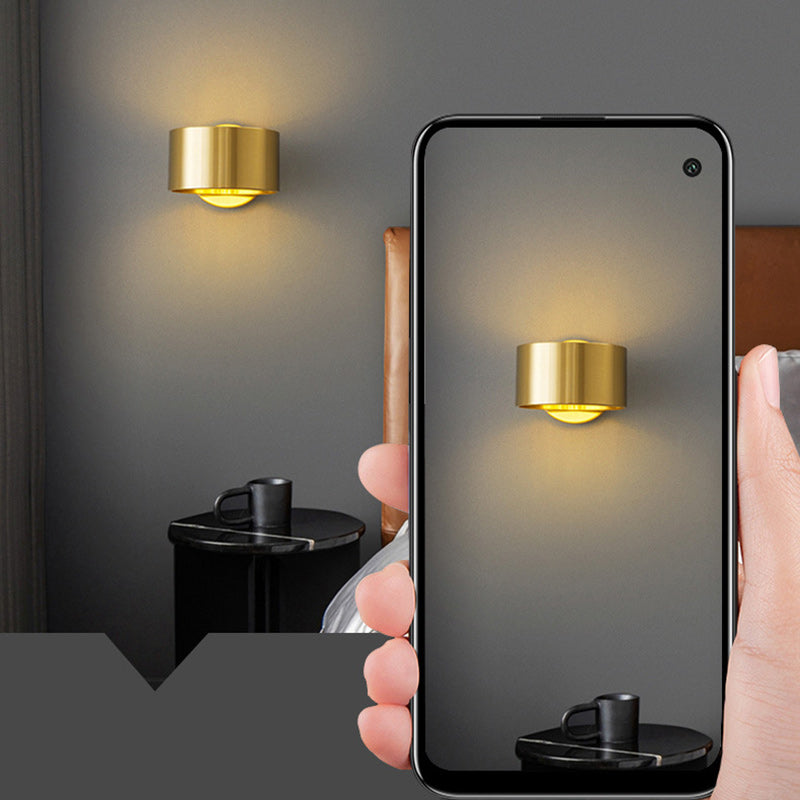 Round Rotatable Full Copper Wall Lamp