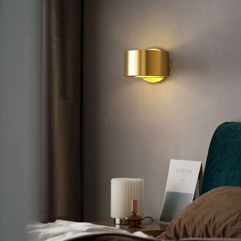 Round Rotatable Full Copper Wall Lamp