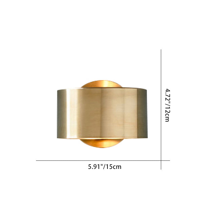 Round Rotatable Full Copper Wall Lamp