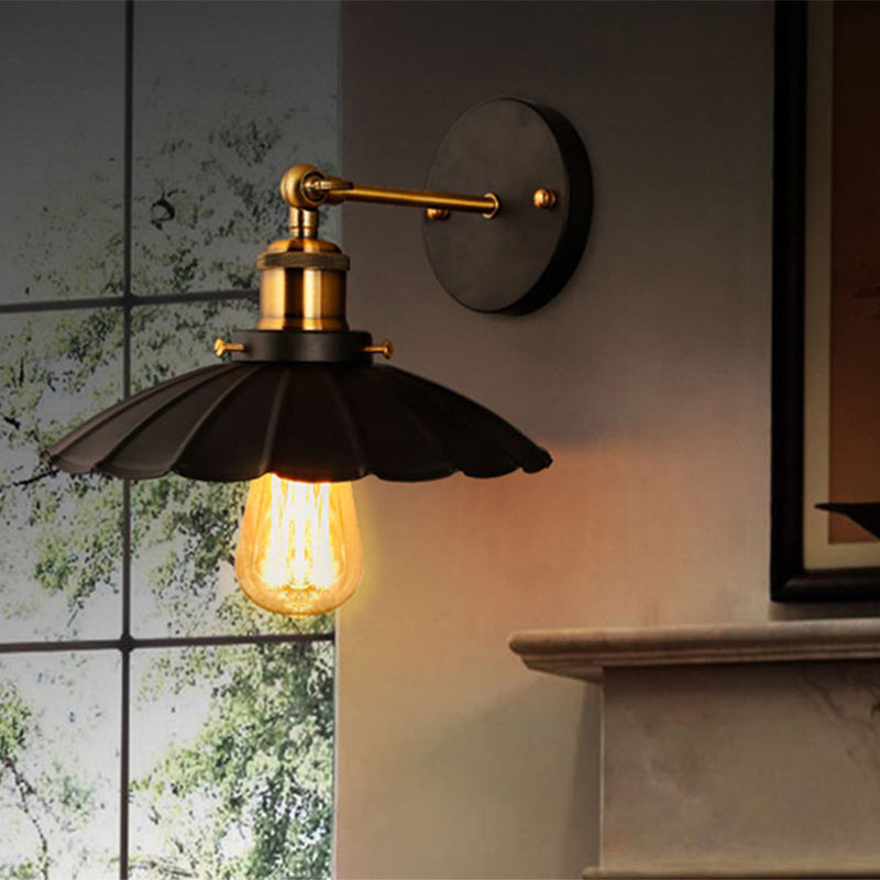 Umbrella Shape Iron Lampshade Wall Lamp