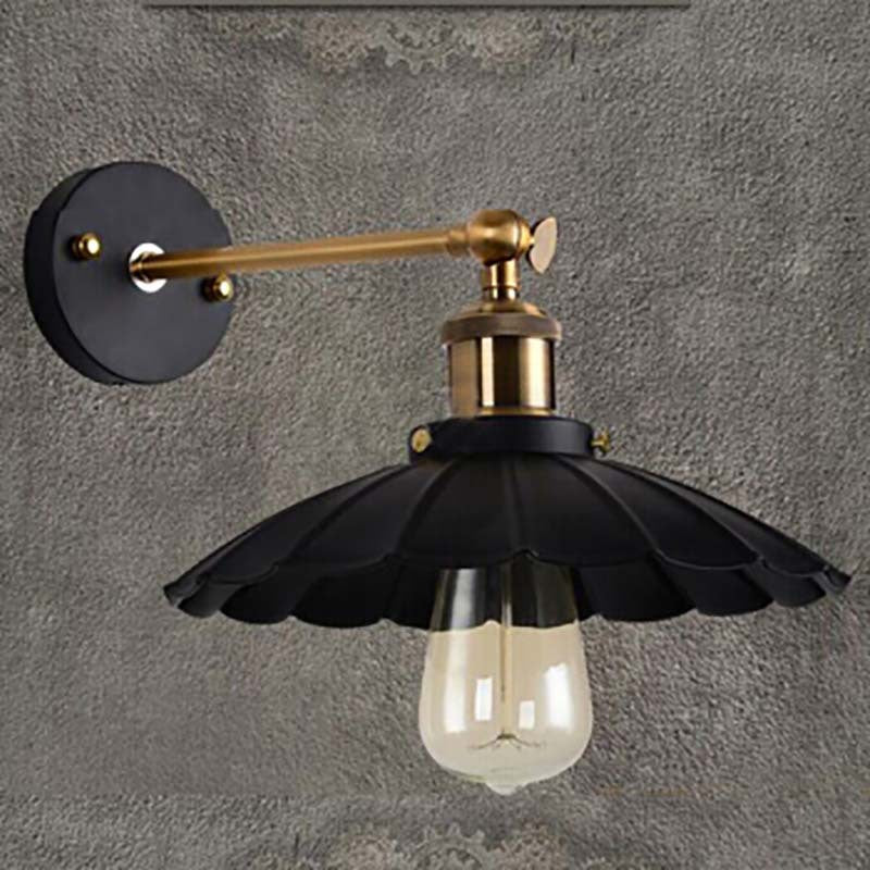 Umbrella Shape Iron Lampshade Wall Lamp