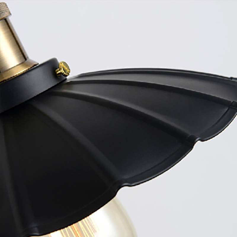 Umbrella Shape Iron Lampshade Wall Lamp