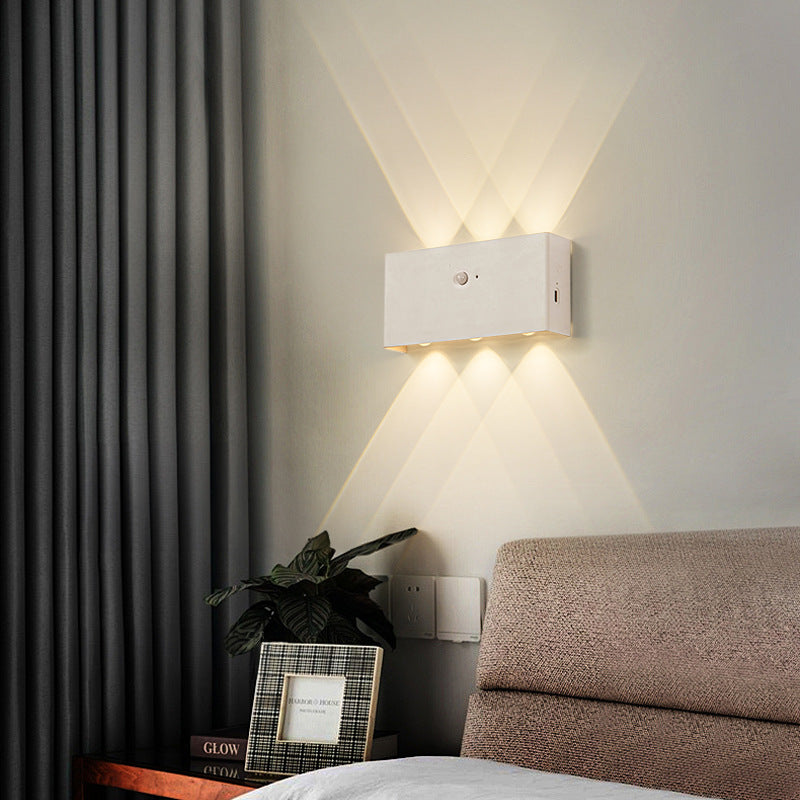 Human Body Sensing Rectangle Wall Lamp