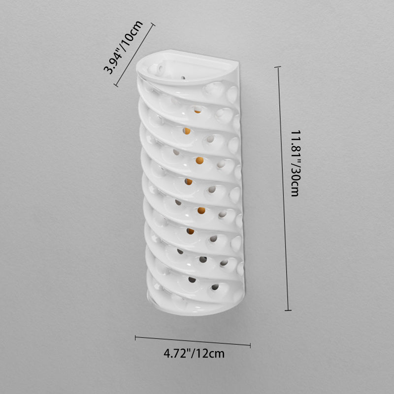 Cylinder Hollow Corrugated Ceramics Wall Lamp