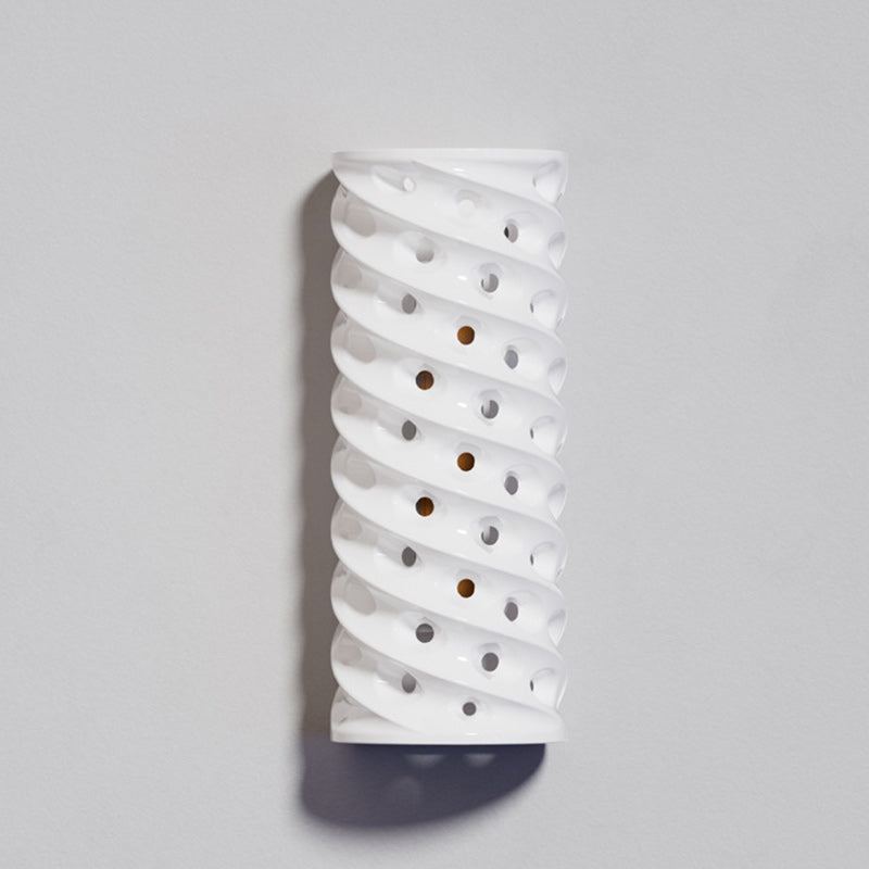 Cylinder Hollow Corrugated Ceramics Wall Lamp