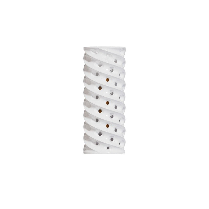 Cylinder Hollow Corrugated Ceramics Wall Lamp
