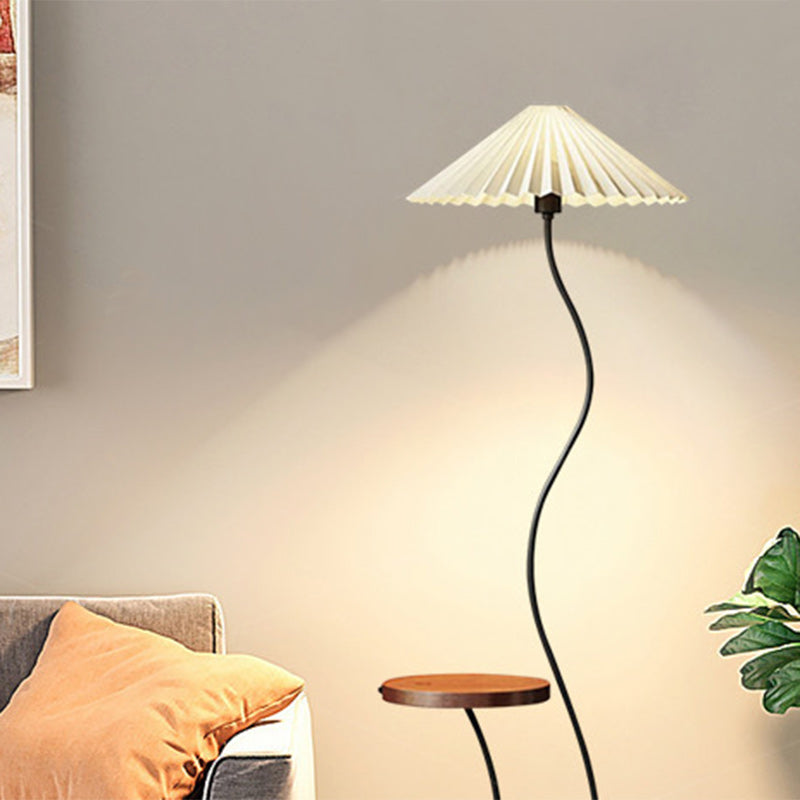 Contemporary Nordic Umbrella Fabric Floor Lamp