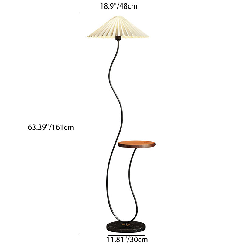Contemporary Nordic Umbrella Fabric Floor Lamp