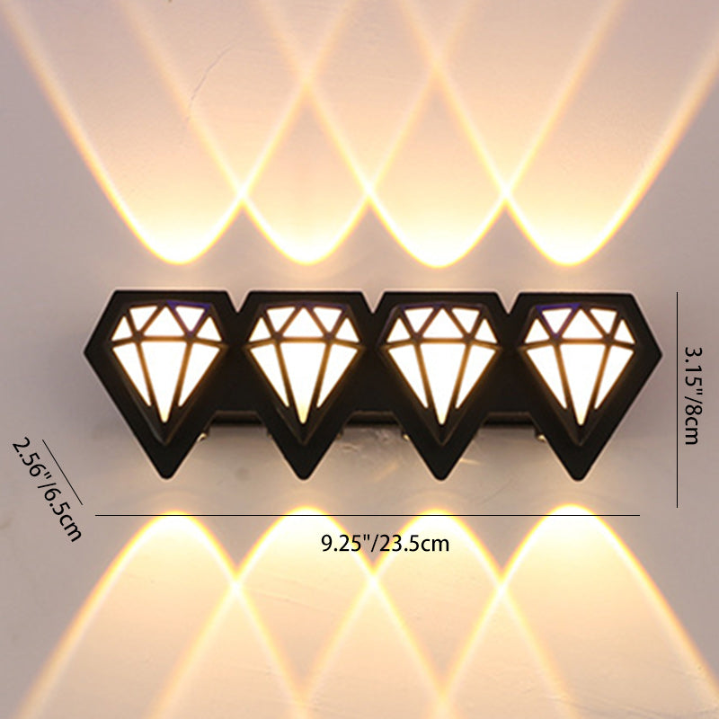 Aluminum Diamond Shape Patio Outdoor Light