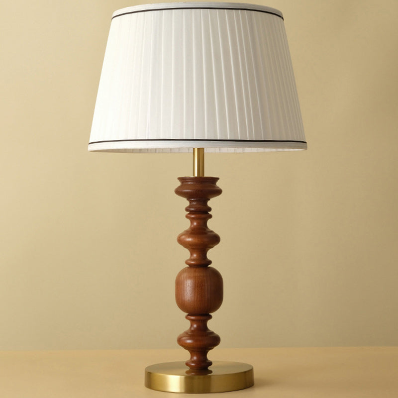 Umbrella Shape Fabric Lampshade Table Lamp