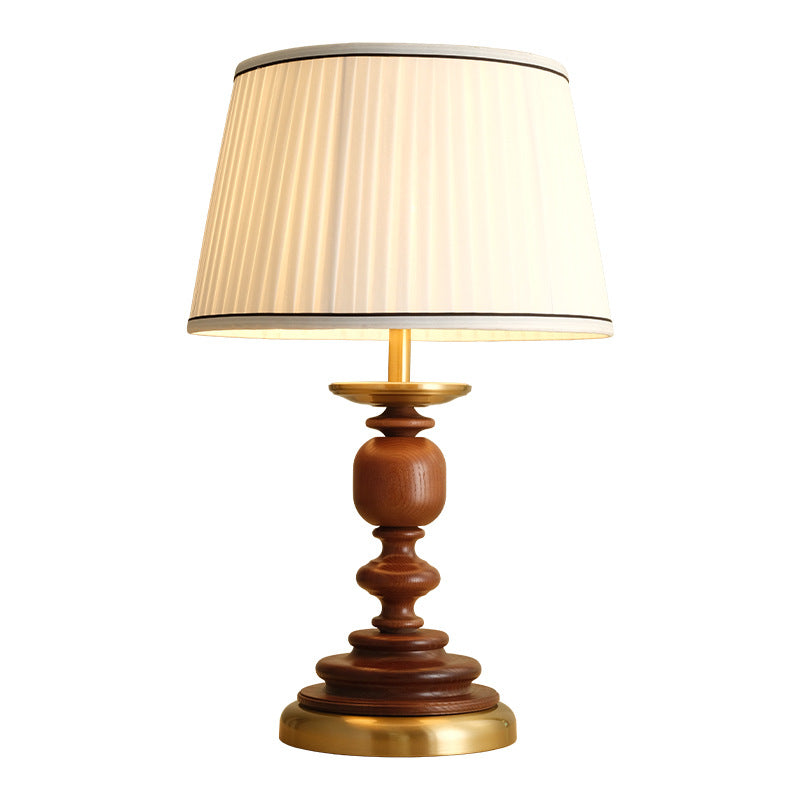 Umbrella Shape Fabric Lampshade Table Lamp