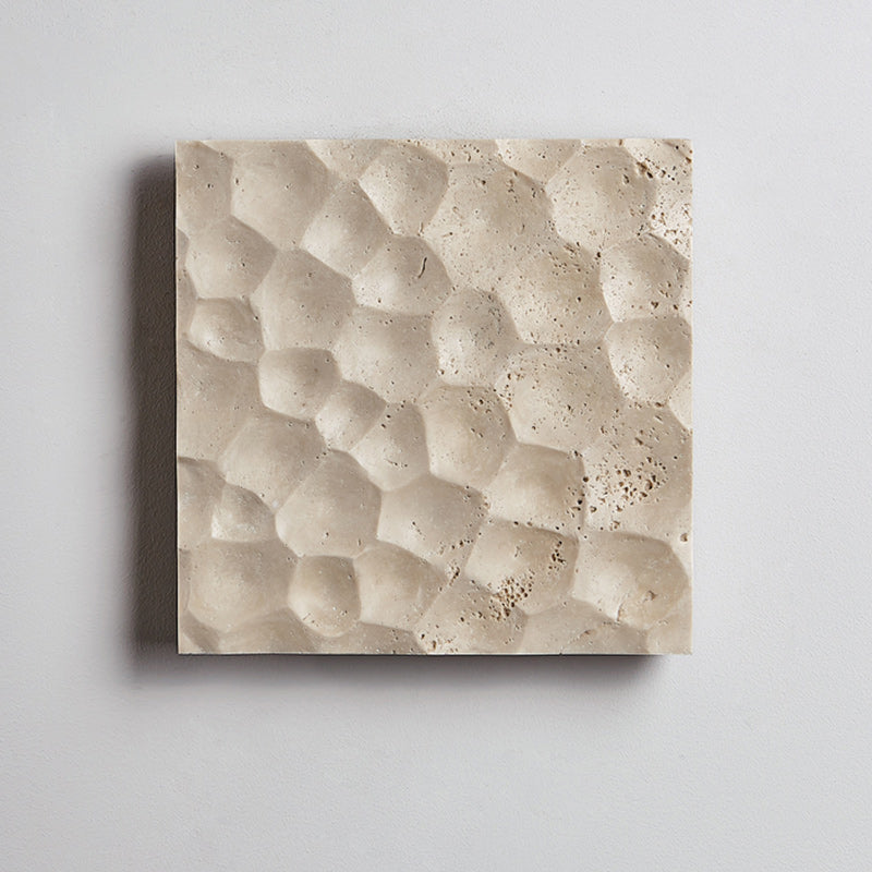 Square Yellow Travertine Hallways Wall Lamp