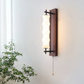 Rectangular Cylinder Solid Wood Wall Lamp