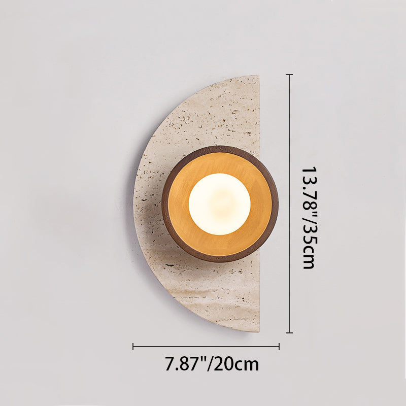 Semicircle Round Splicing Yellow Wall Lamp