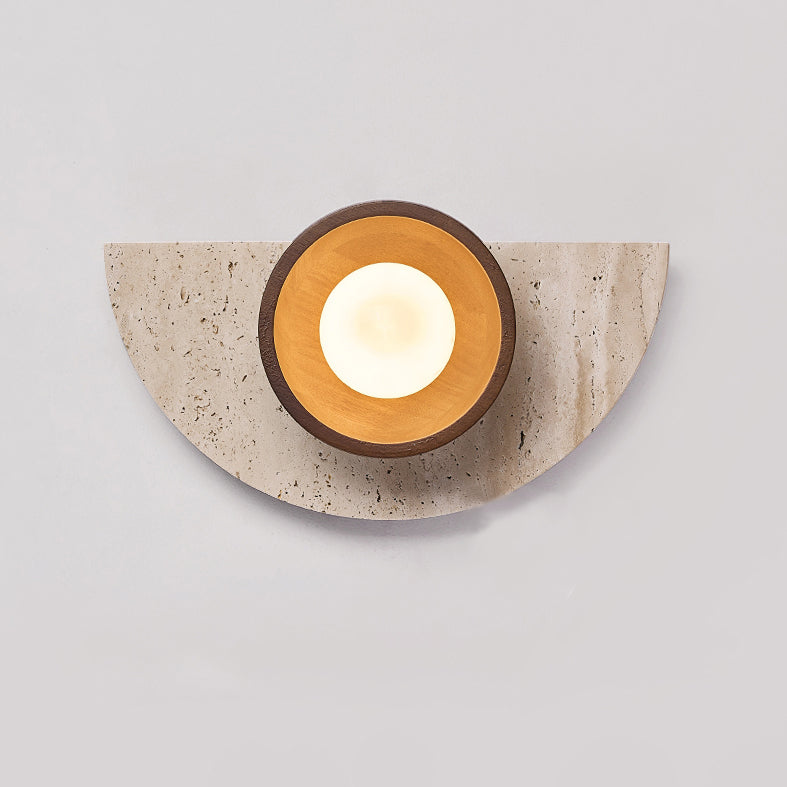 Semicircle Round Splicing Yellow Wall Lamp