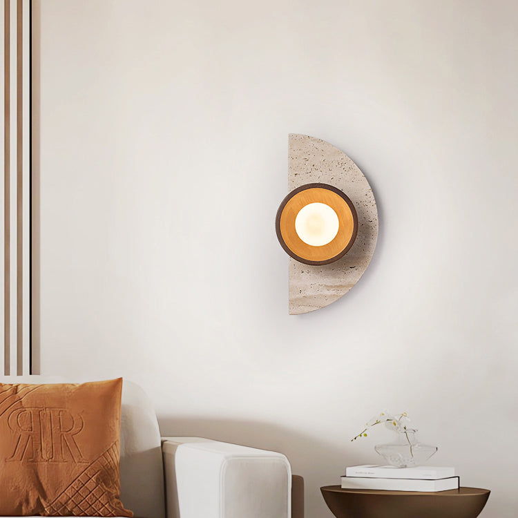 Semicircle Round Splicing Yellow Wall Lamp