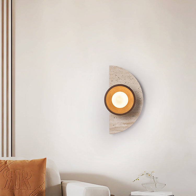 Semicircle Round Splicing Yellow Wall Lamp