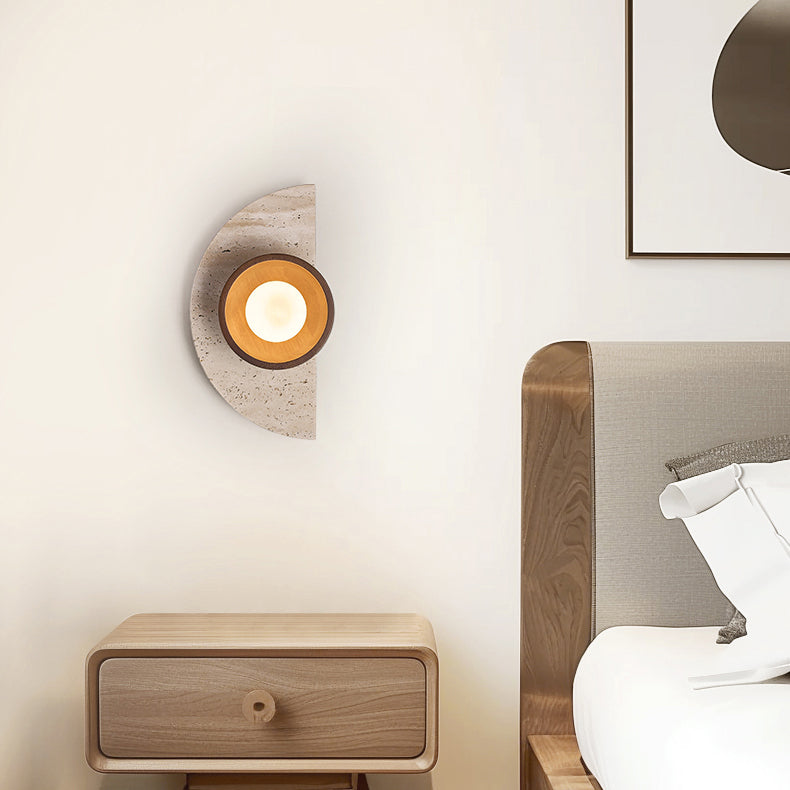 Semicircle Round Splicing Yellow Wall Lamp