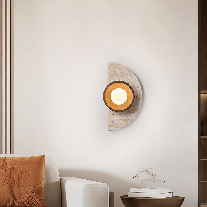 Semicircle Round Splicing Yellow Wall Lamp