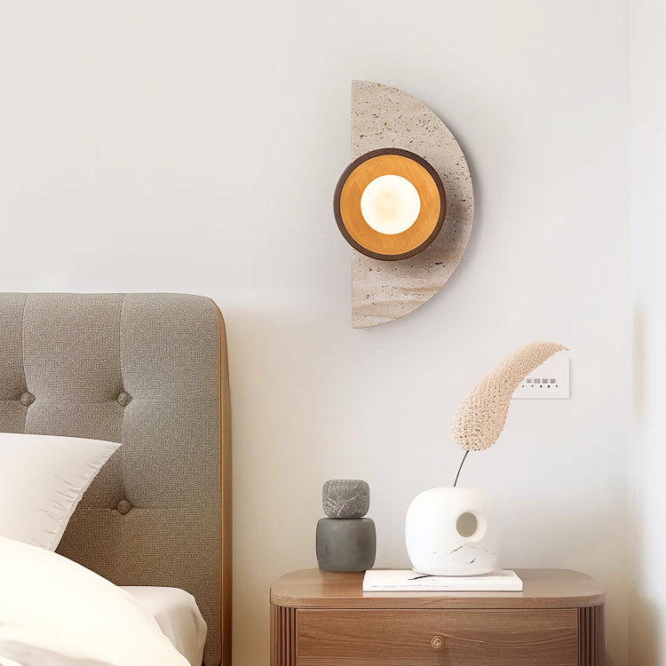 Semicircle Round Splicing Yellow Wall Lamp