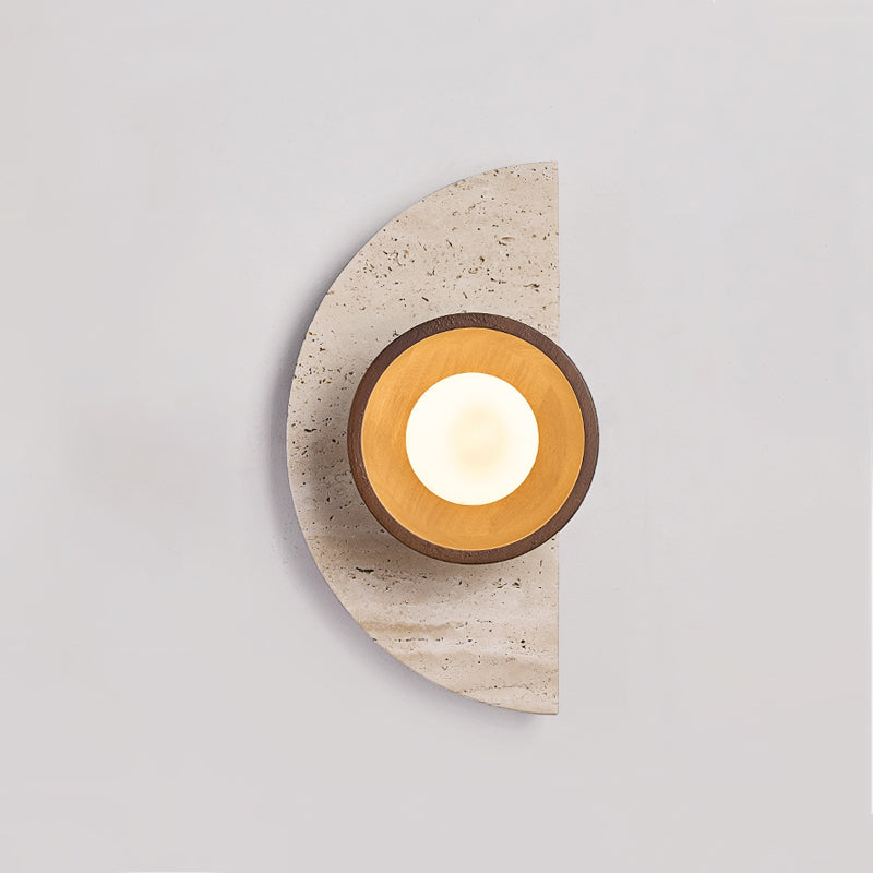 Semicircle Round Splicing Yellow Wall Lamp